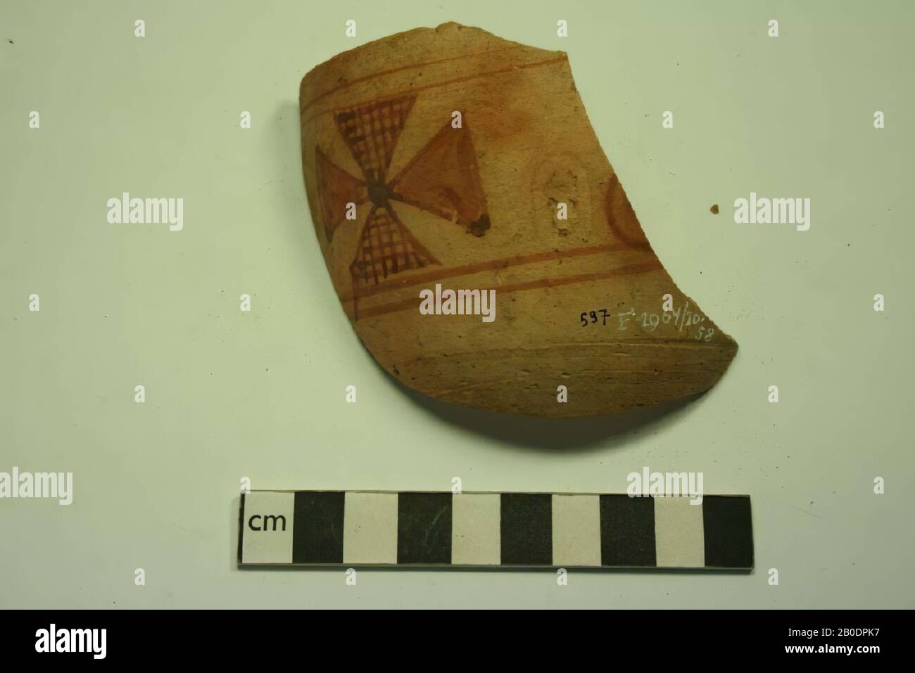Egypt, shard, earthenware, 8 x 7.5 cm Stock Photo