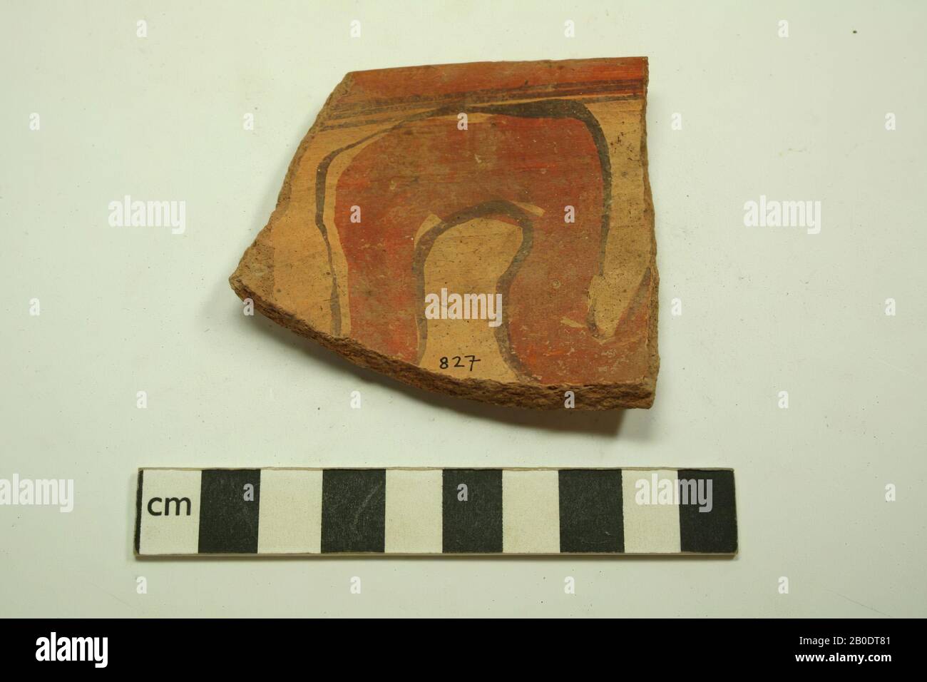 Egypt, shard, earthenware, 7.5 x 6.5 cm Stock Photo
