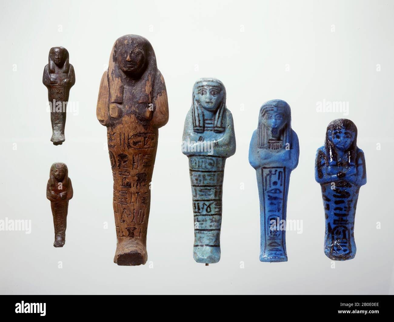Egypt, Ushebti, faience, 12 x 4.5 cm, Third Intermediate Period, 21st Dynasty, Pinodjem I, Egypt Stock Photo