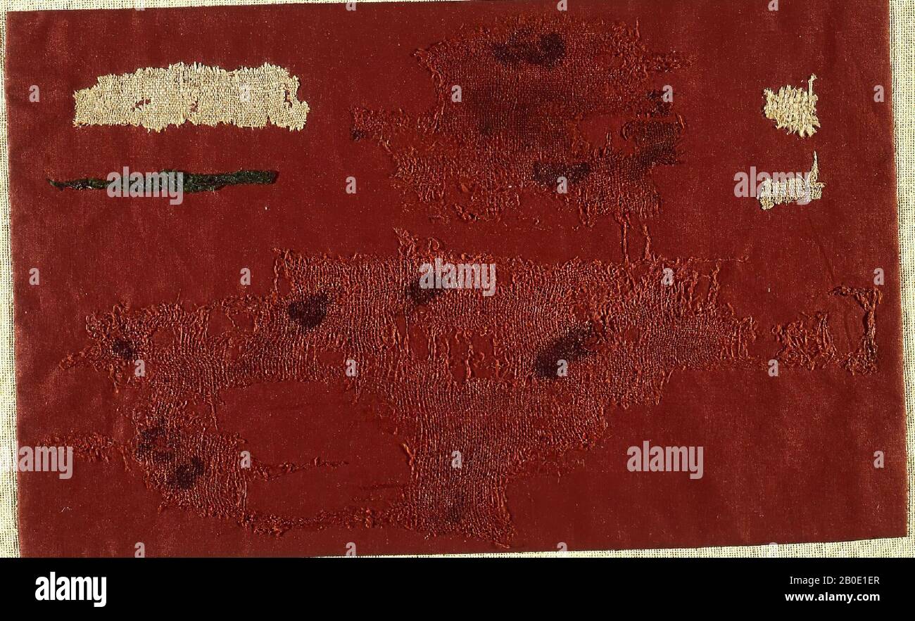 Egypt, fabric, sample, linen, wool, 12 x 34 cm, Coptic Period, Egypt