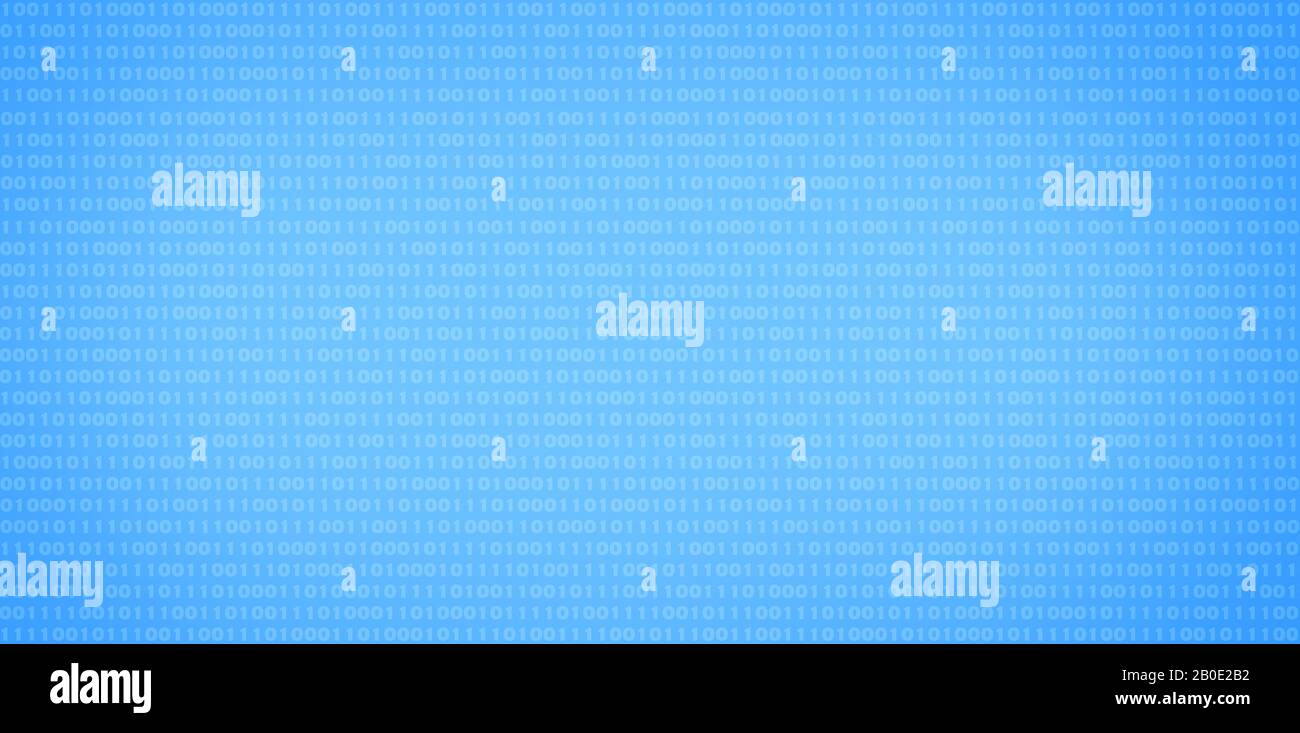 Blue binary computer program code background illustration Stock Photo