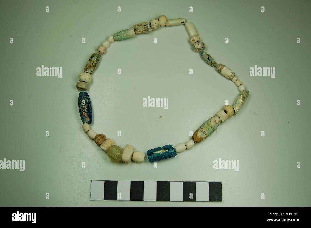 6 X Roman//Byzantine decorated blue glass beads circa 400-600 AD