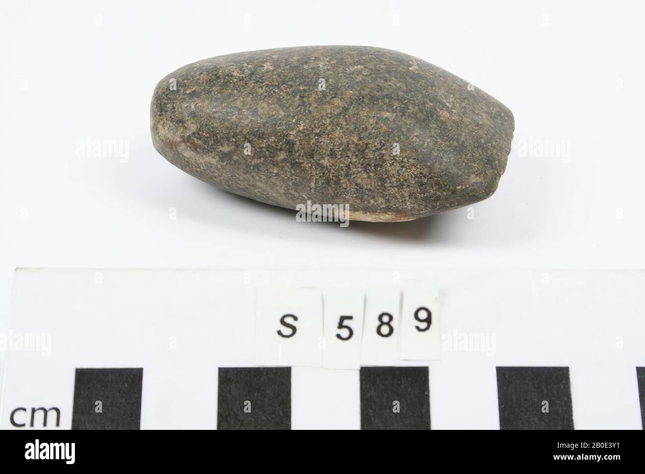 A wedge-shaped stone ax, updated to the silk sphere., Tools, weapon, stone, serpentine, L 6.7 cm, Turkey Stock Photo