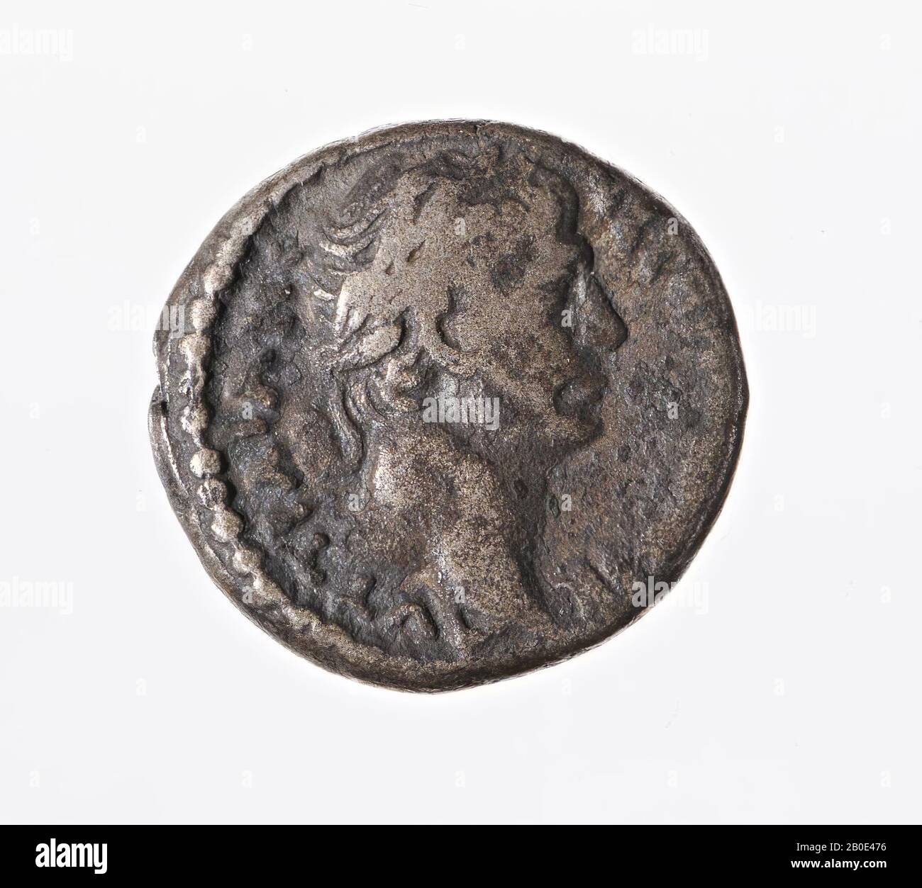 coin, tetradrachm of Trajan, year 16, Vz: Trajanuskop r., Laurel wreath, AUT TRAIAN S-EB G [ERM DAKIK], Kz: canopus r., L IS (year 16), coin, tetradrachme , Trajan, metal, trillion, Diam. 22 mm, wt. 13.09 gr, Greco-Roman Period, Roman imperial times 112-113, Egypt Stock Photo