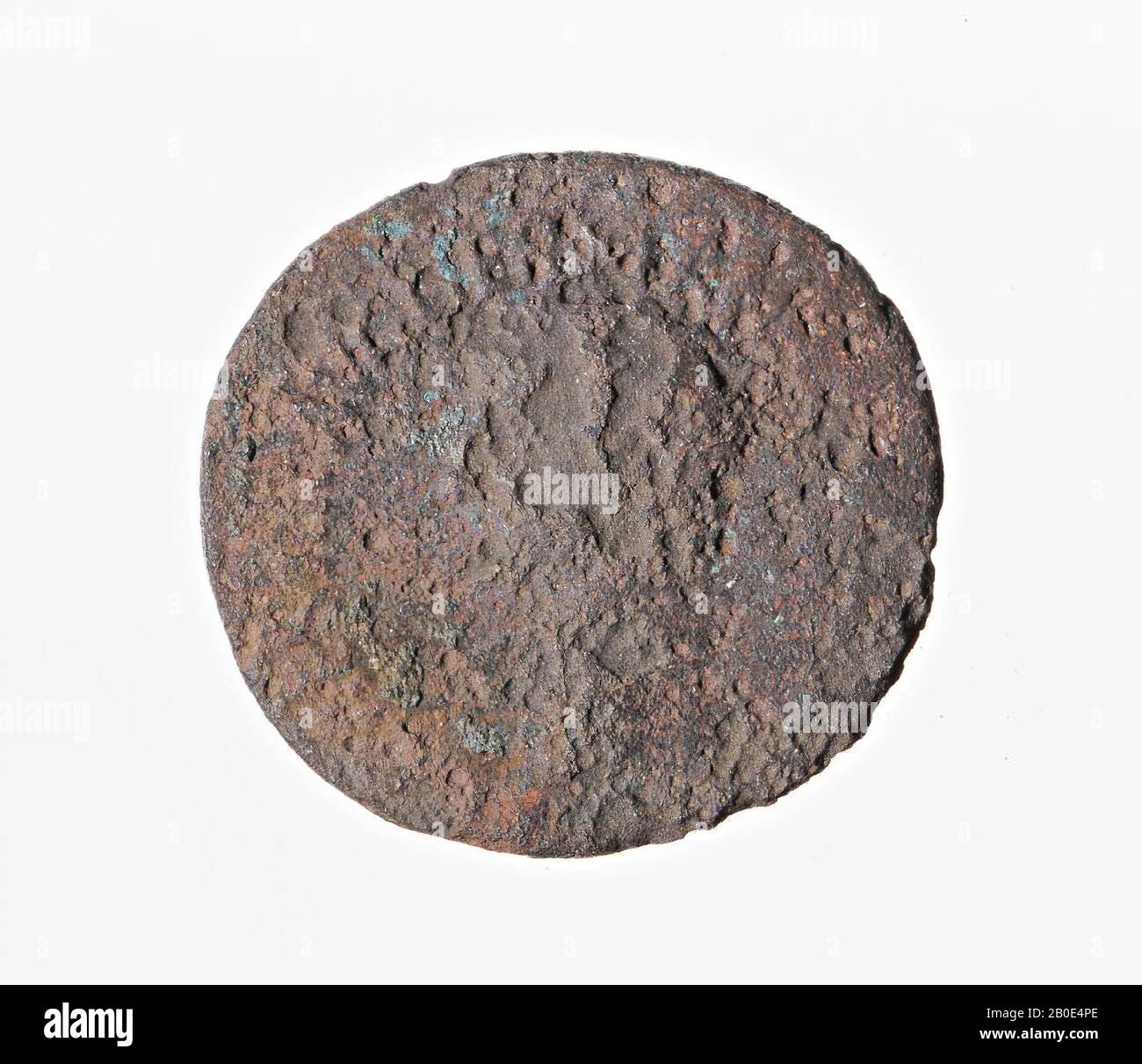 Netherlands Roman period, coin, ash, Caligula, metal, copper, Diam., 28 mm, wt., 9.73 gr, roman 37-38, the Netherlands, Utrecht, Bunnik, Vechten Stock Photo