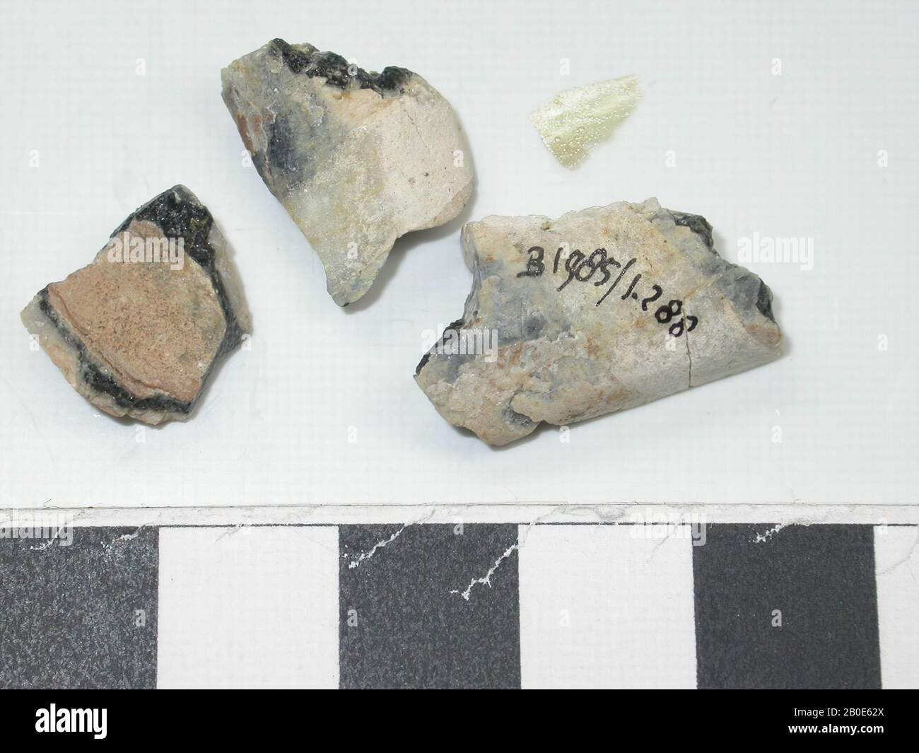 Fragments of a glass pipe (B 1985 Stock Photo