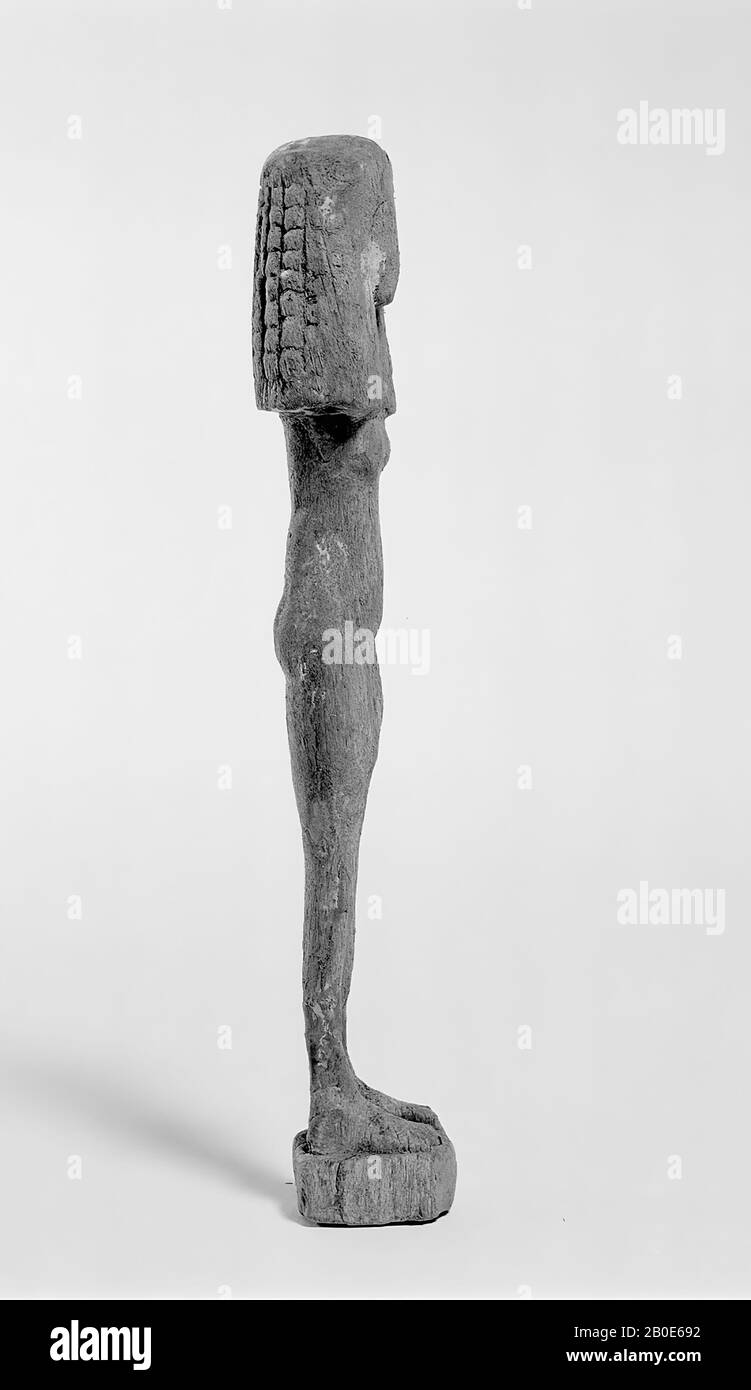 woman, standing, small statue, wood, 21 cm, New Kingdom, EgyptDescription of the Egyptian collection, XII, 39 Stock Photo