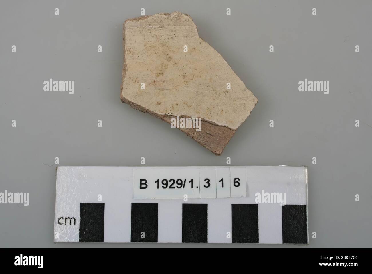 A wall chute with white sludge, crockery, earthenware, B 5.6 cm, Late Bronze Age 1550-1200 BC, Palestine Stock Photo
