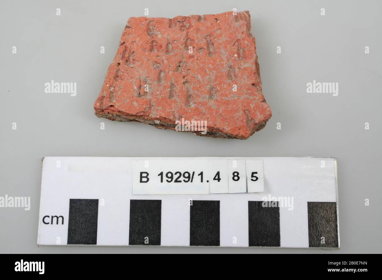 A fragment of a baking tray with oval-shaped dots, crockery, earthenware, B 6 cm, Iron Age 1200- 539 BC, Palestine Stock Photo