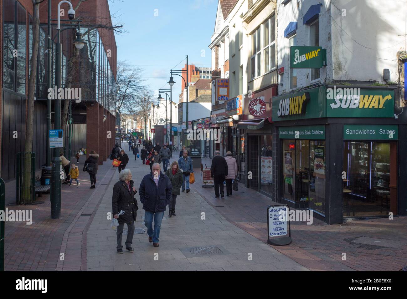 High Street, Chatham, Kent. Stock Photo