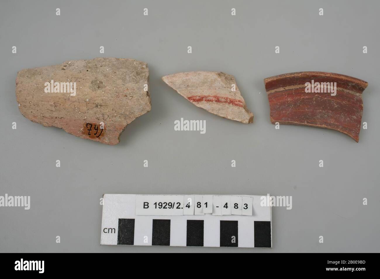 shard, earthenware, br: 8,9 cm, Israel Stock Photo