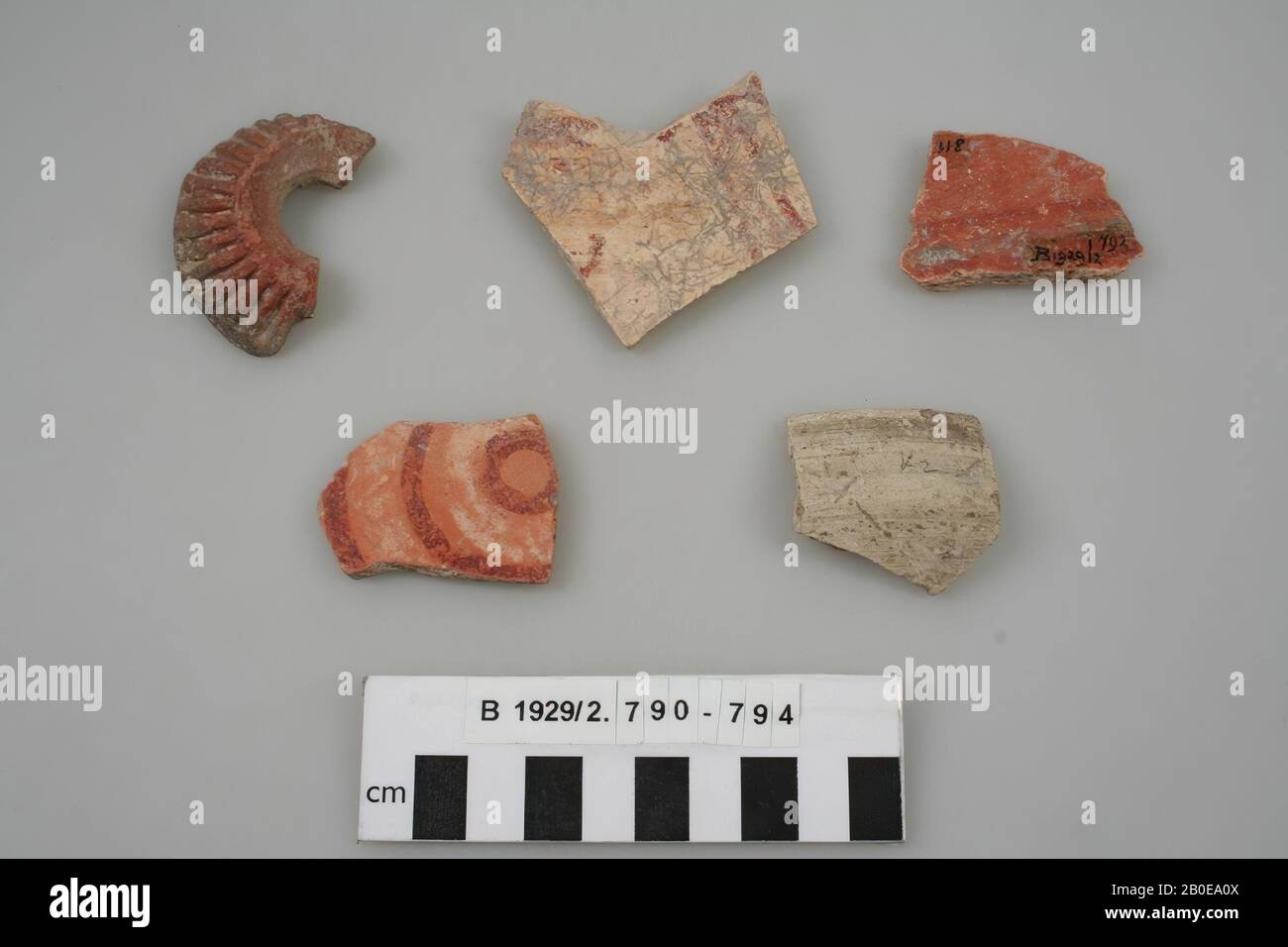 shard, lamp, pottery, diam: 5.5 cm, Israel Stock Photo