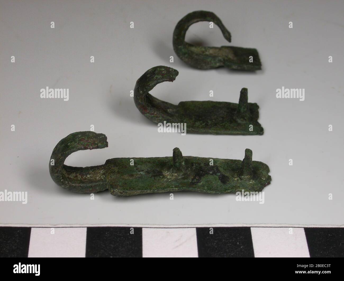 Netherlands Roman period, fittings, metal, bronze, length, 4.5 cm, roman, Netherlands, Utrecht, Bunnik, Vechten Stock Photo