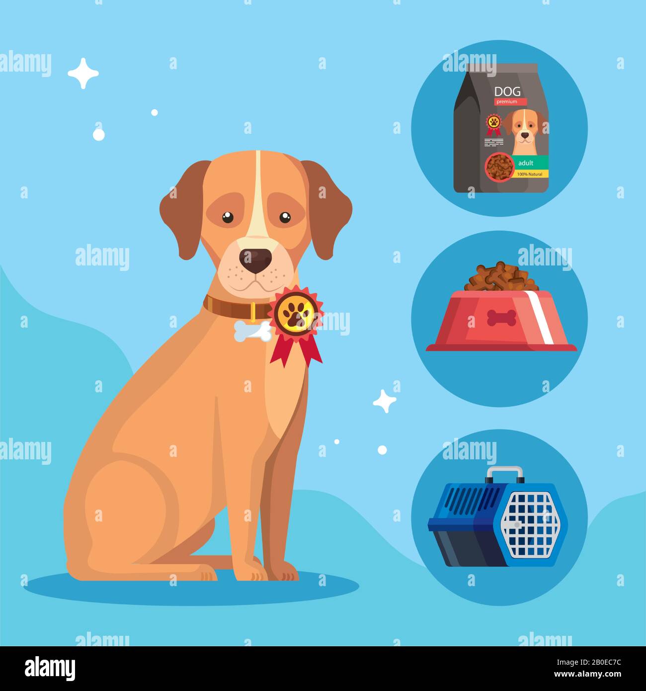 cute dog animal with icons Stock Vector Image & Art - Alamy