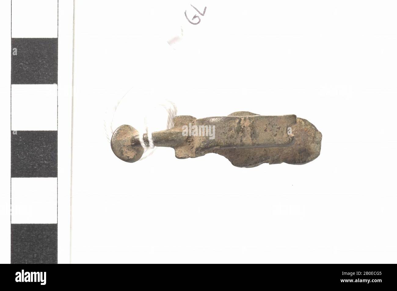 Worked bronze fittings, fittings, metal, bronze, length: 4.5 cm, roman 1-300, Netherlands, Limburg, unknown, unknown Stock Photo