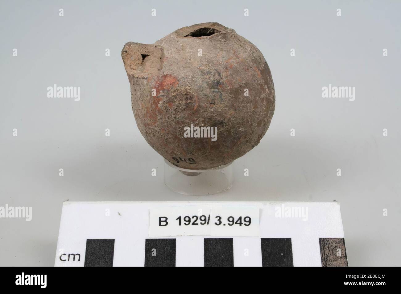 jug, pottery, h: 6.4 cm, diam: 6 cm, Israel Stock Photo