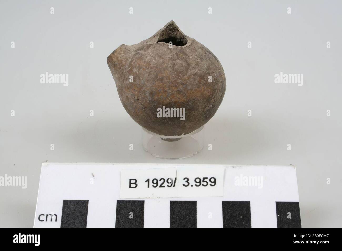 jug, pottery, h: 5.6 cm, diam: 5 cm, Israel Stock Photo