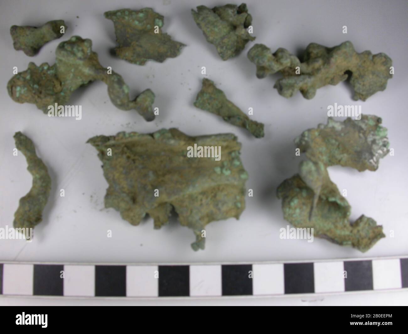 Bronze fragments., fragments, metal, bronze, roman, Netherlands, Limburg, Heerlen, Heerlen Stock Photo