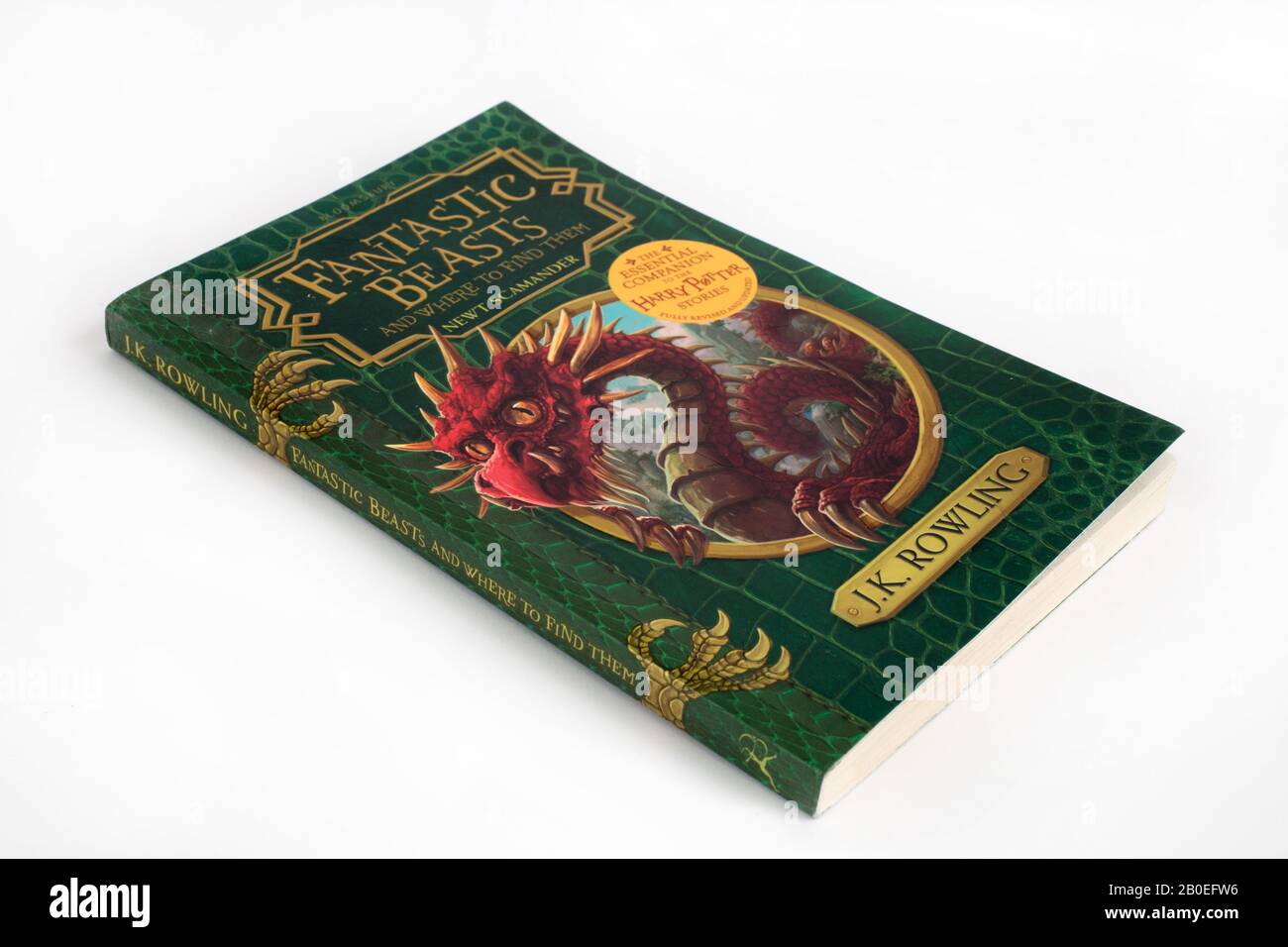 The book, Fantastic Beasts and where to find them by J K Rowling Stock Photo