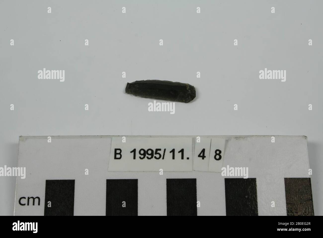 stone tool, stone, obsidian, L 2.6 cm, W 0.7 cm, Bronze Age 3000-2000 BC, Iraq Stock Photo