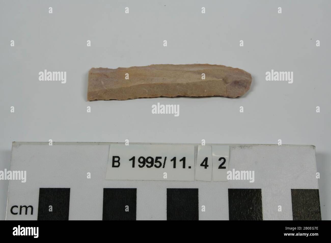 stone tool, stone, flint, L 5.7 cm, W 1.3 cm, 3000-2000 BC, Iraq Stock Photo