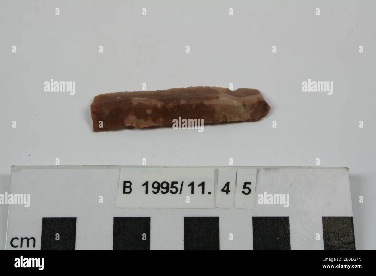 stone tool, stone, flint, L 5.5 cm, W 1.3 cm, 3000-2000 BC, Iraq Stock Photo