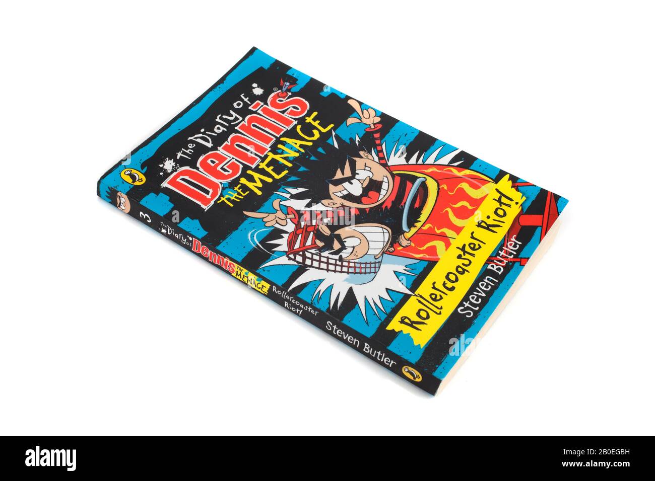 The book, The Diary of Dennis the Menace, Roller Coaster Riot by Steven Butler Stock Photo