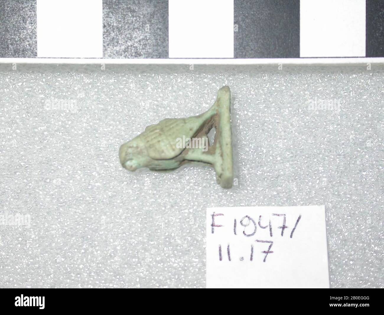 falcon, amulet, animal, faience, 1,8 cm, Egypt Stock Photo