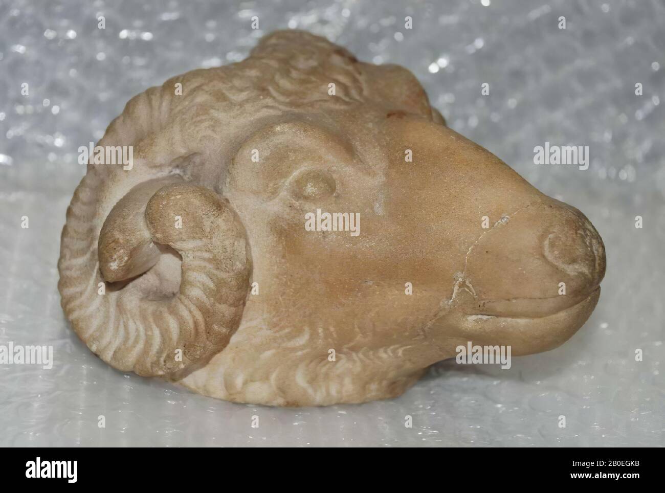 head, ram's head, marble, 11.5 cm, imperial time 0 Stock Photo