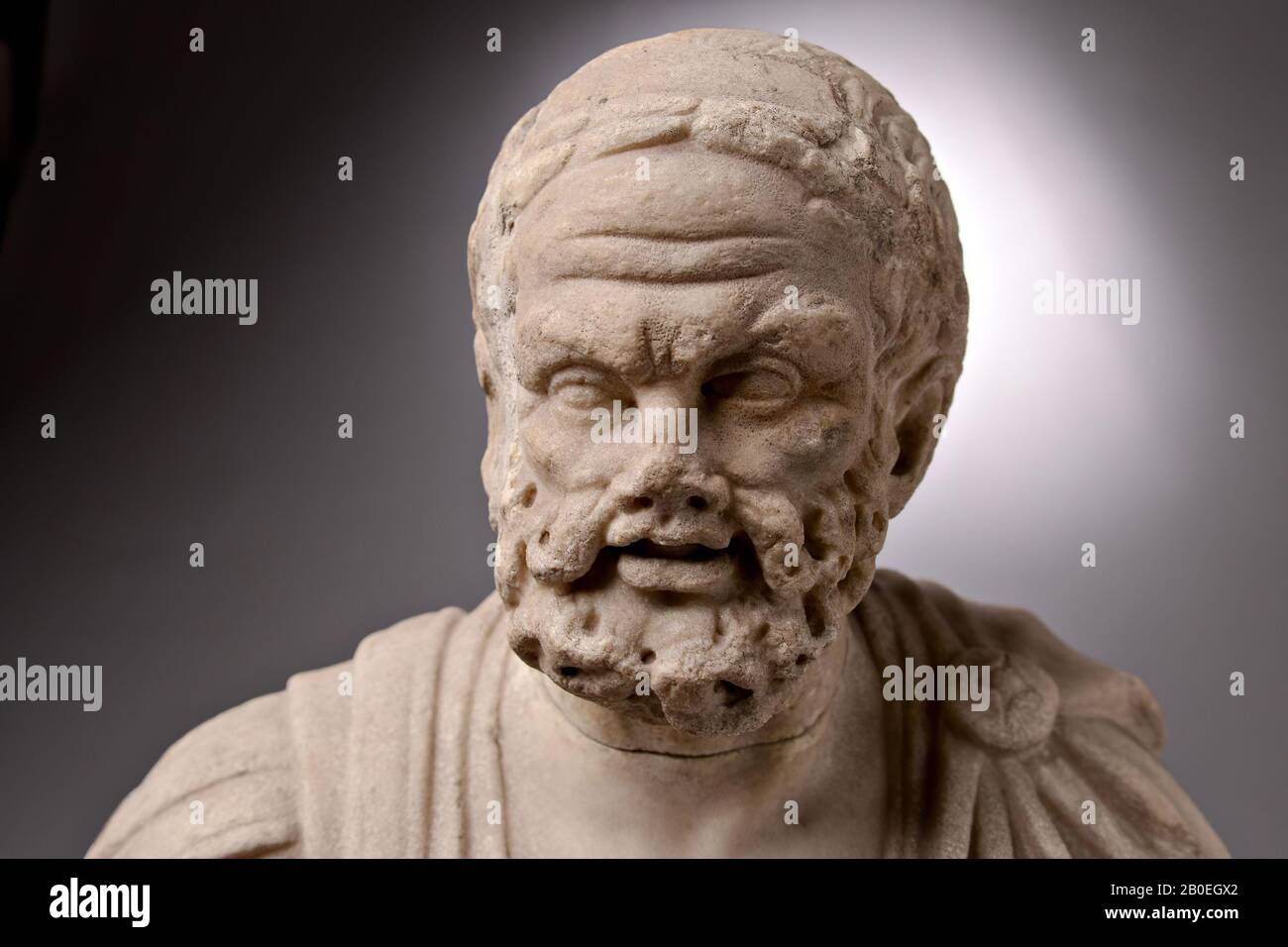 head, male head, stone, marble, 13.4 cm, imperial time 0 Stock Photo