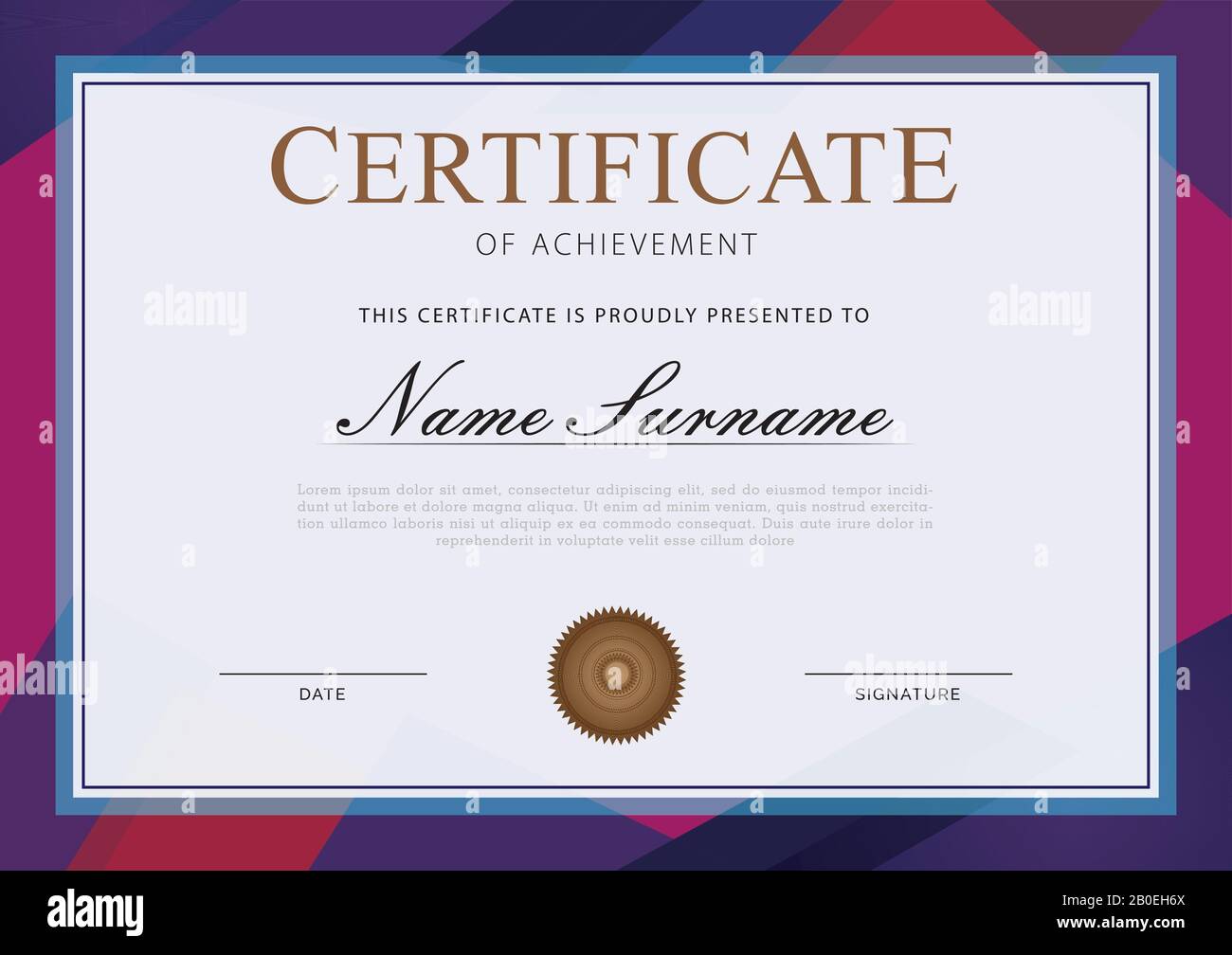 Certificate Template Abstract Stock Vector Image & Art - Alamy