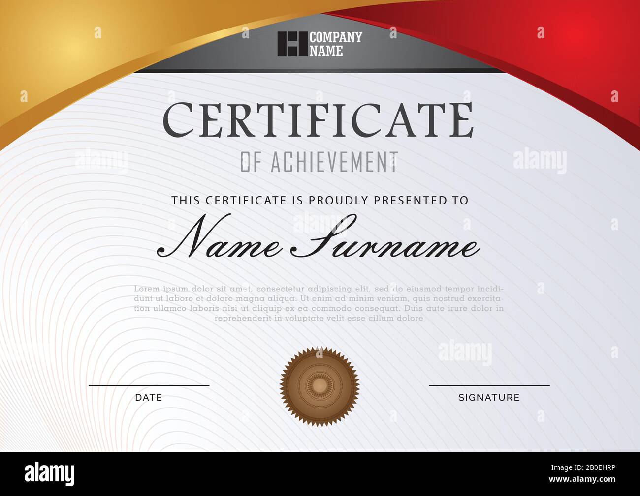 certificate template gold Stock Vector Image &amp; Art - Alamy