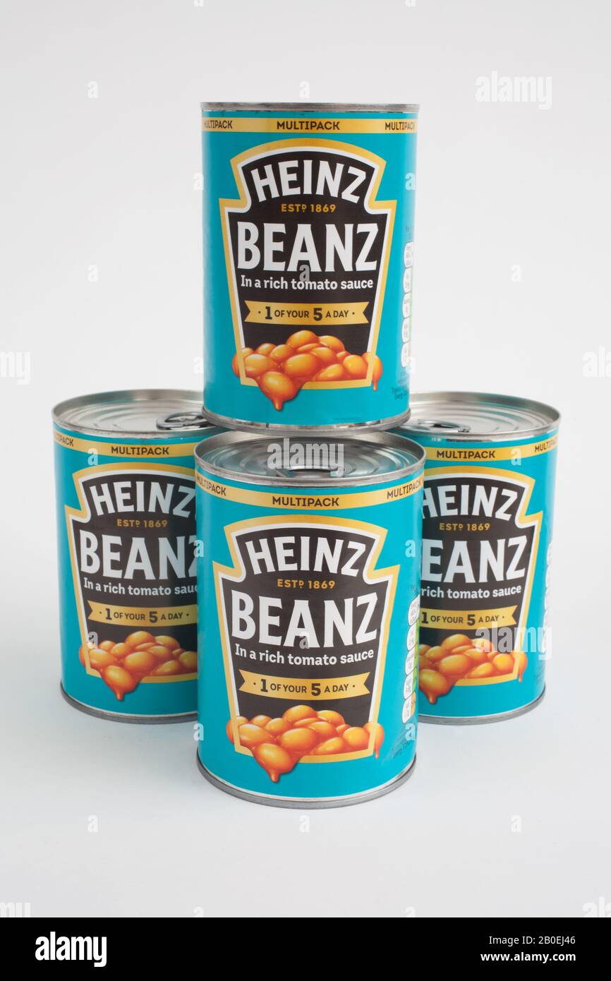 Tins of Heinz Baked Beans Stock Photo