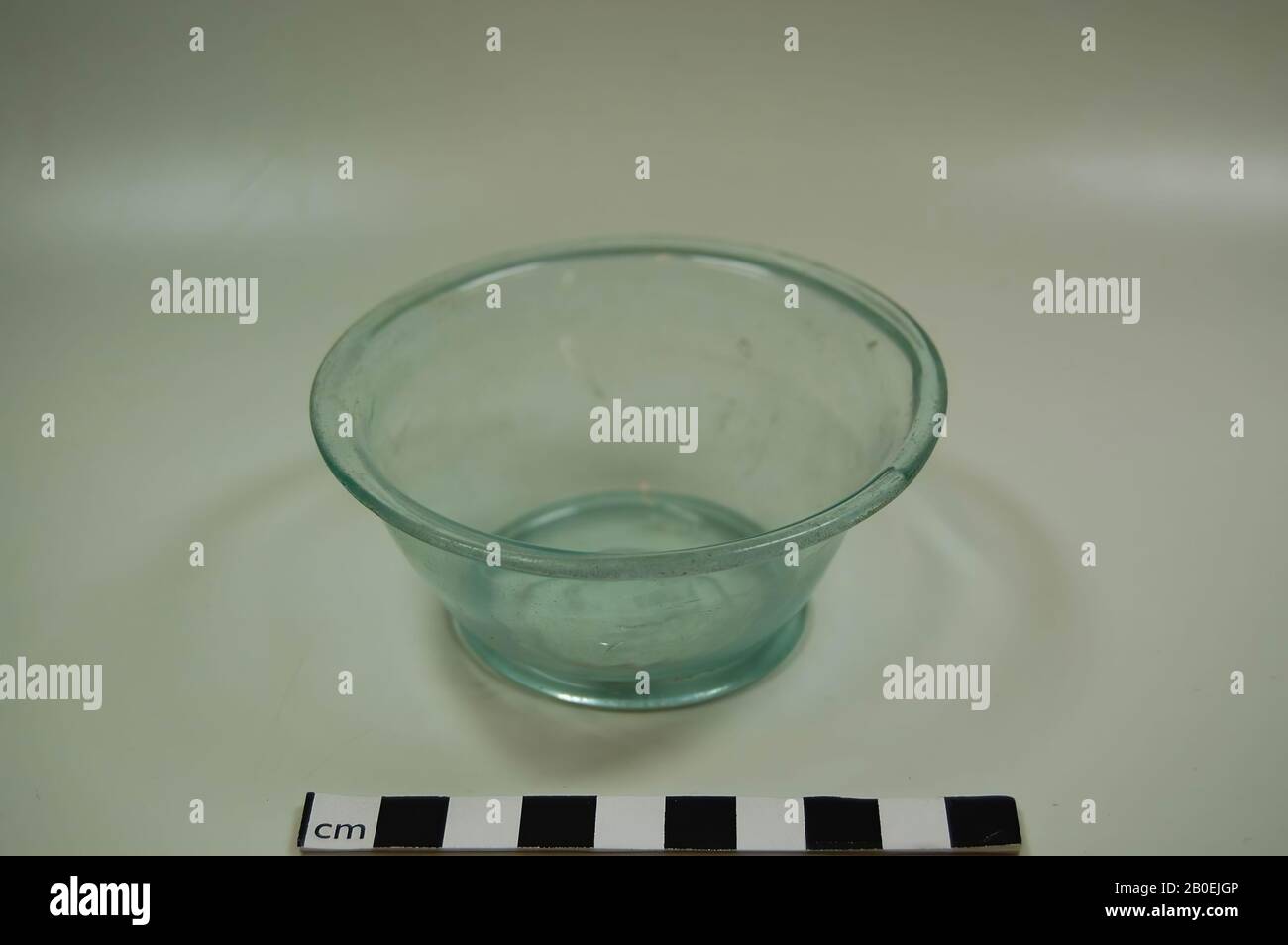 Roman bowl of translucent light blue Stock Photo