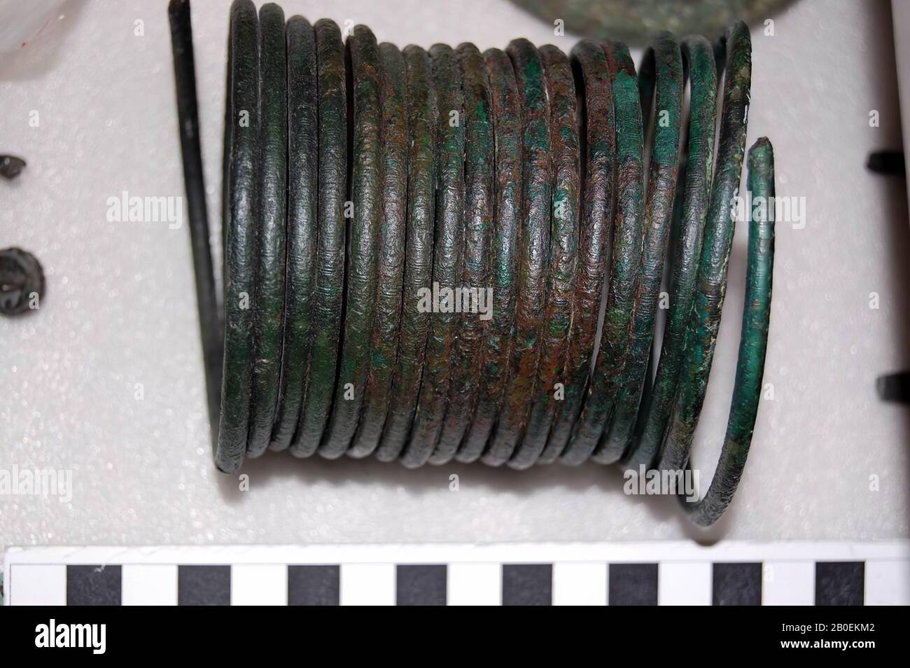 spiral bracelet, bronze, l. 10 cm, max. Diam. 9 cm Stock Photo