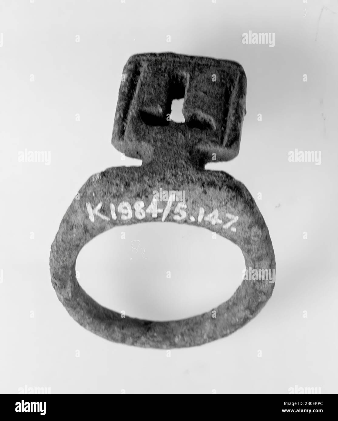 key, bronze, 2.1 cm, Roman period, Italy Stock Photo