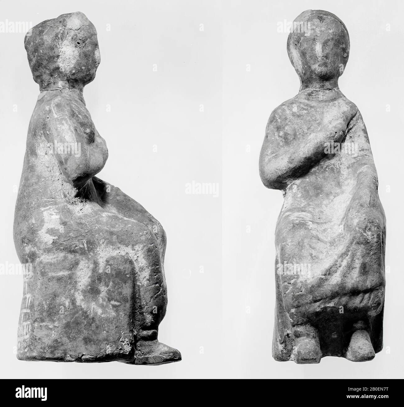 Possible inventory number H III NN 73 coll. Corazzi Humbert (1826) see further TCR no. 26 and 1498, figurine, pottery, terracotta, 14.7 cm, hellenistic -330 Stock Photo