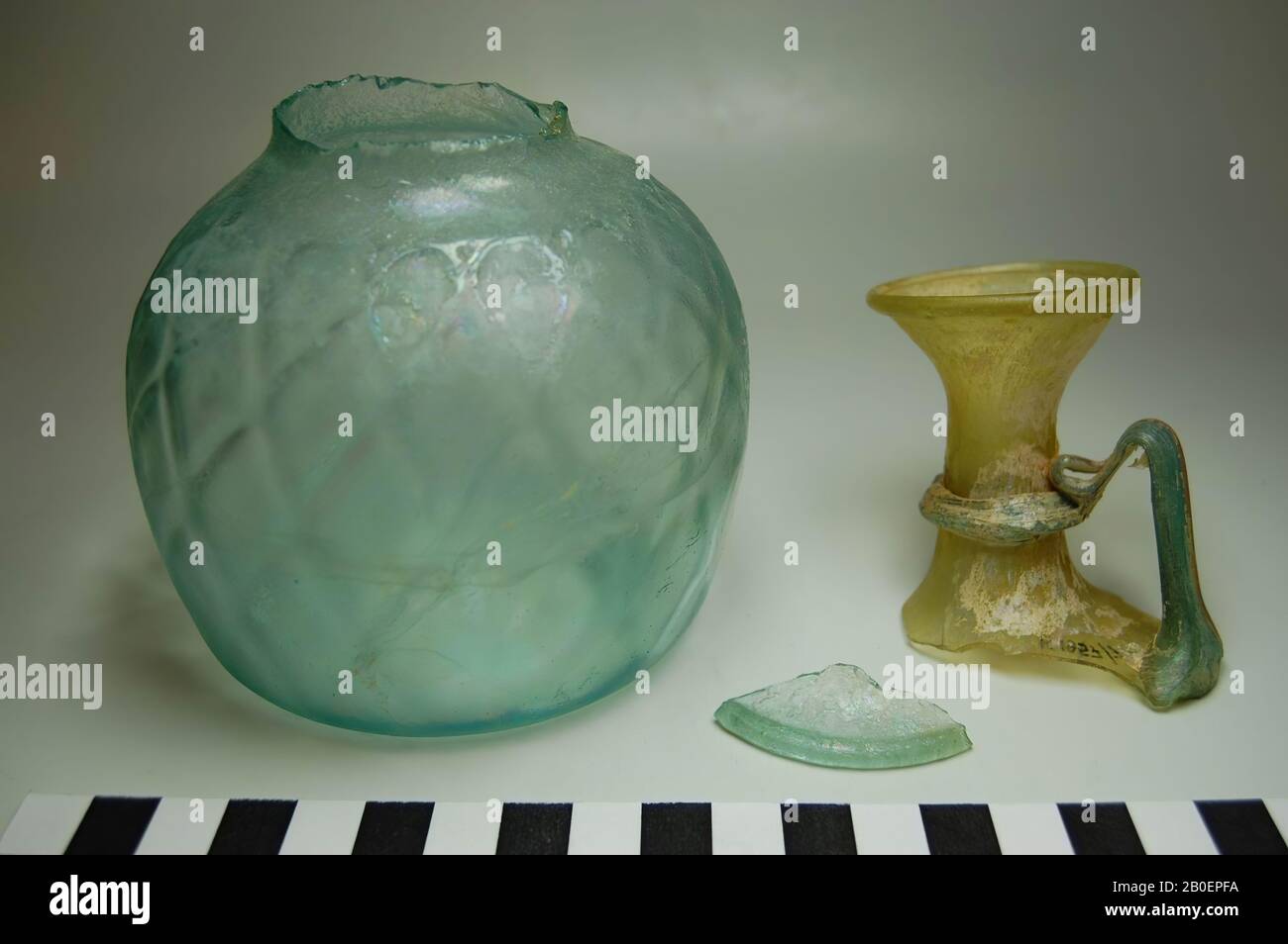 Classical antiquity, jug, glass, 14.8 cm, late Roman, Byzantine Stock Photo