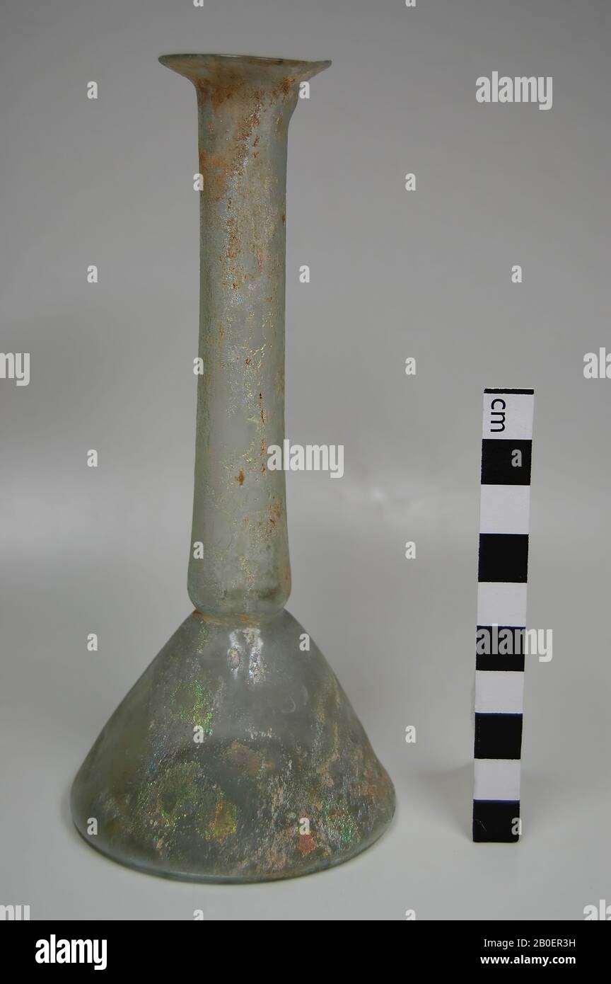 Tears bottle of light green glass., Tear bottle, glass, 16.7 cm, Italy Stock Photo