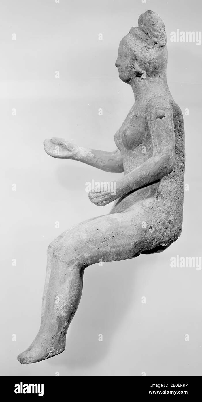 Classical antiquity, figurine, doll, earthenware, terracotta, 23 cm, Hellenistic -330, -300, Greece Stock Photo