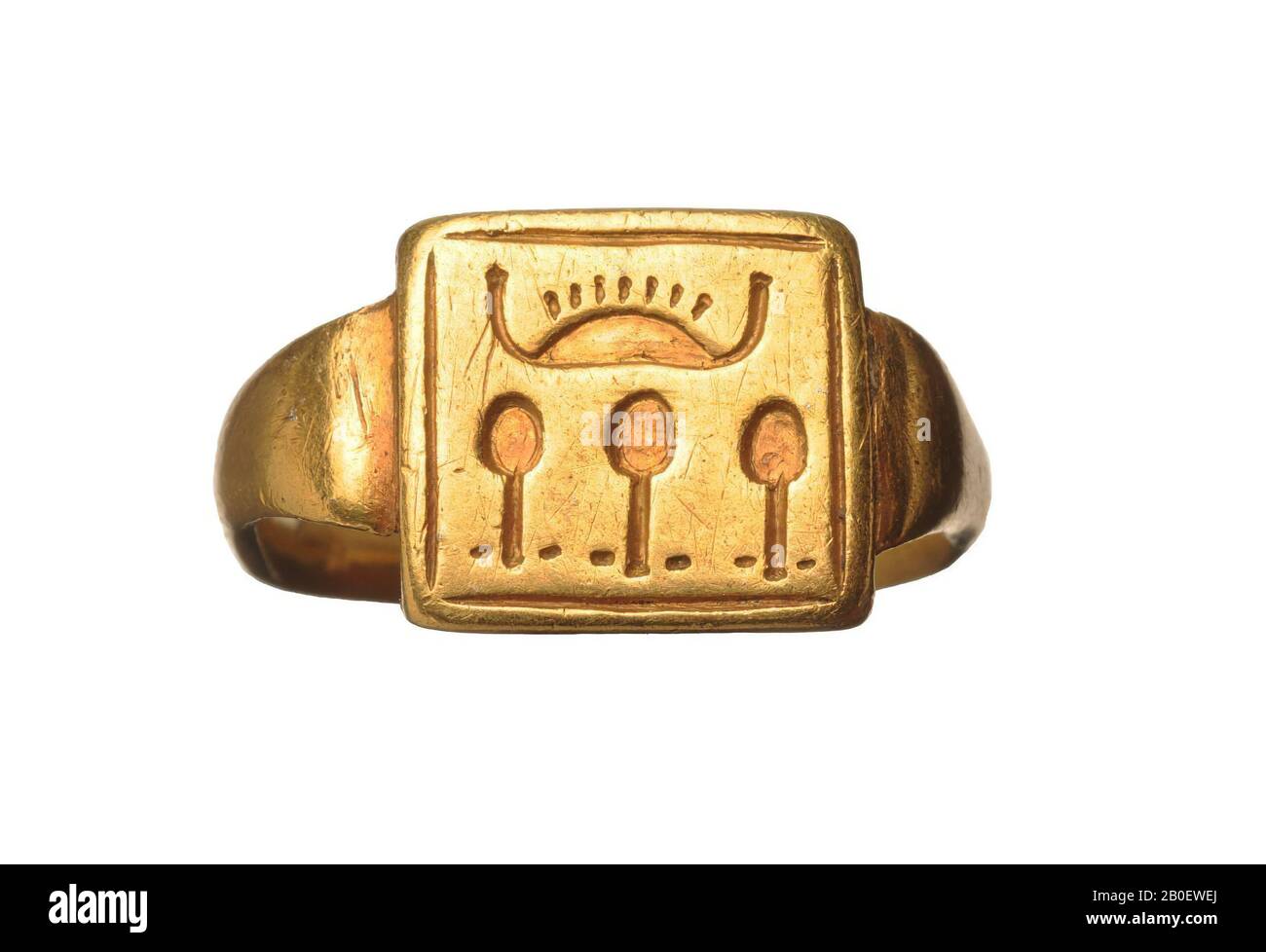 Ancient Egyptian God of the Moon Khonsu Brass Ring – Vayu Devi
