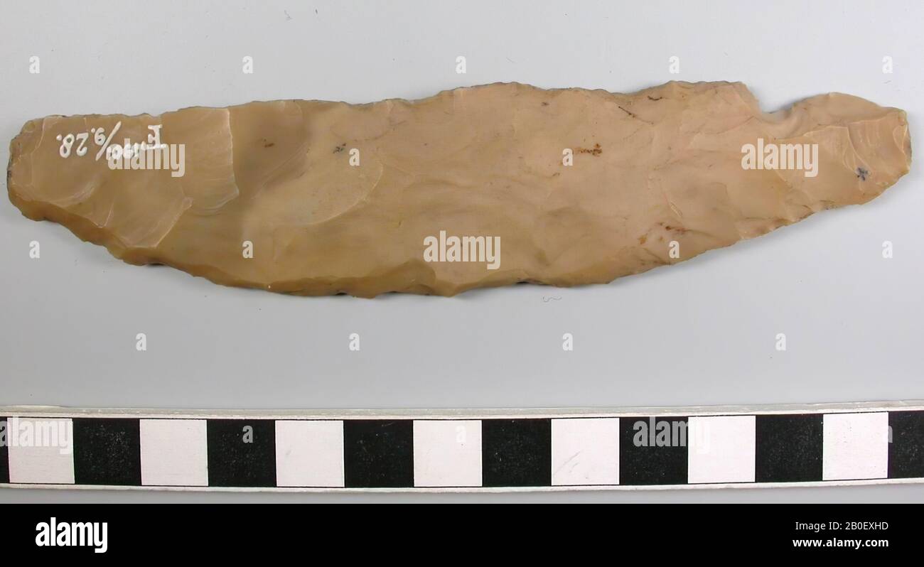 knife, artifact, knife, flint, 3 x 13.5 cm (1 3 Stock Photo