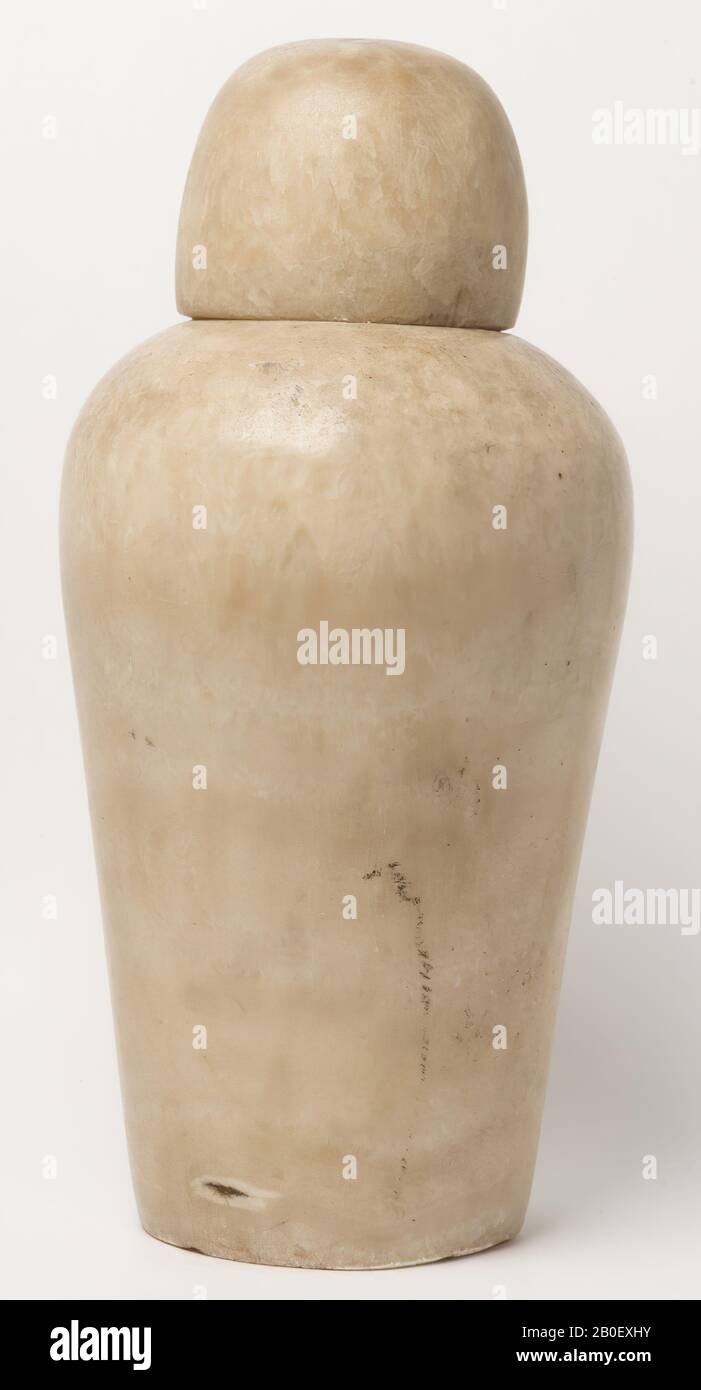 human, anonymous, canope, alabaster, 45 × 22 cm, New Kingdom, EgyptDescription of the Egyptian collection, XIII, 67 Stock Photo