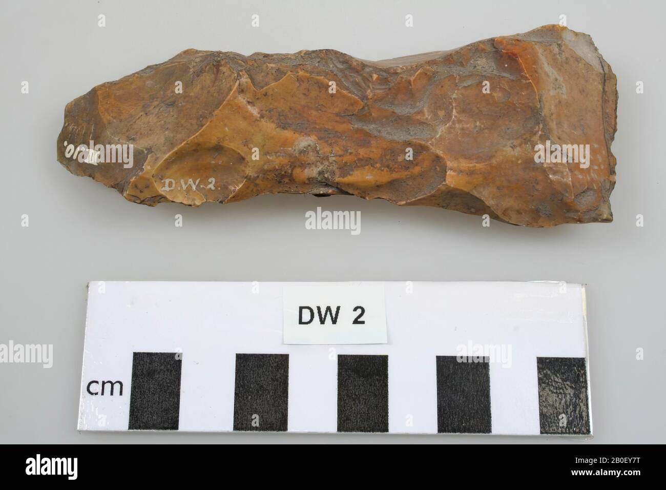 Flint tool, tool, stone, flint, 11,7 x 4,2 x 2 cm, prehistoric, Denmark, Sjaeland, unknown, unknown Stock Photo