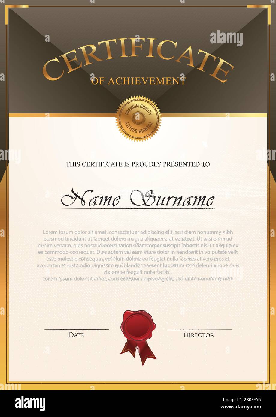 Portrait certificate template Stock Vector Image Art Alamy Portrait certificate template Stock Vector Image Art Alamy