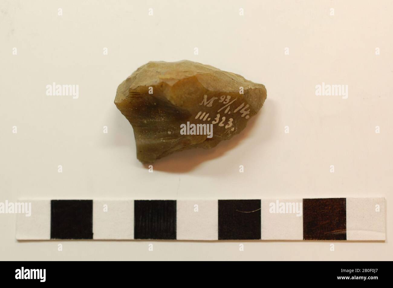 fragment, stone, flint, 3,5 x 2,4 x 1,8 cm, Germany, unknown, unknown, Köln Stock Photo