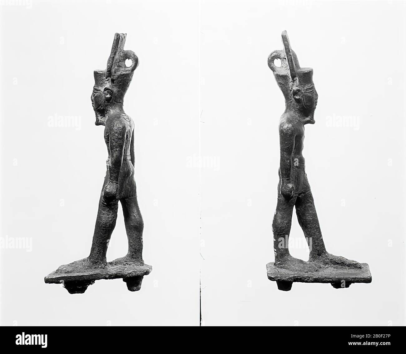 Amon, standing, bronze, god, bronze, 9.1 cm, Late Period, Egypt Stock Photo