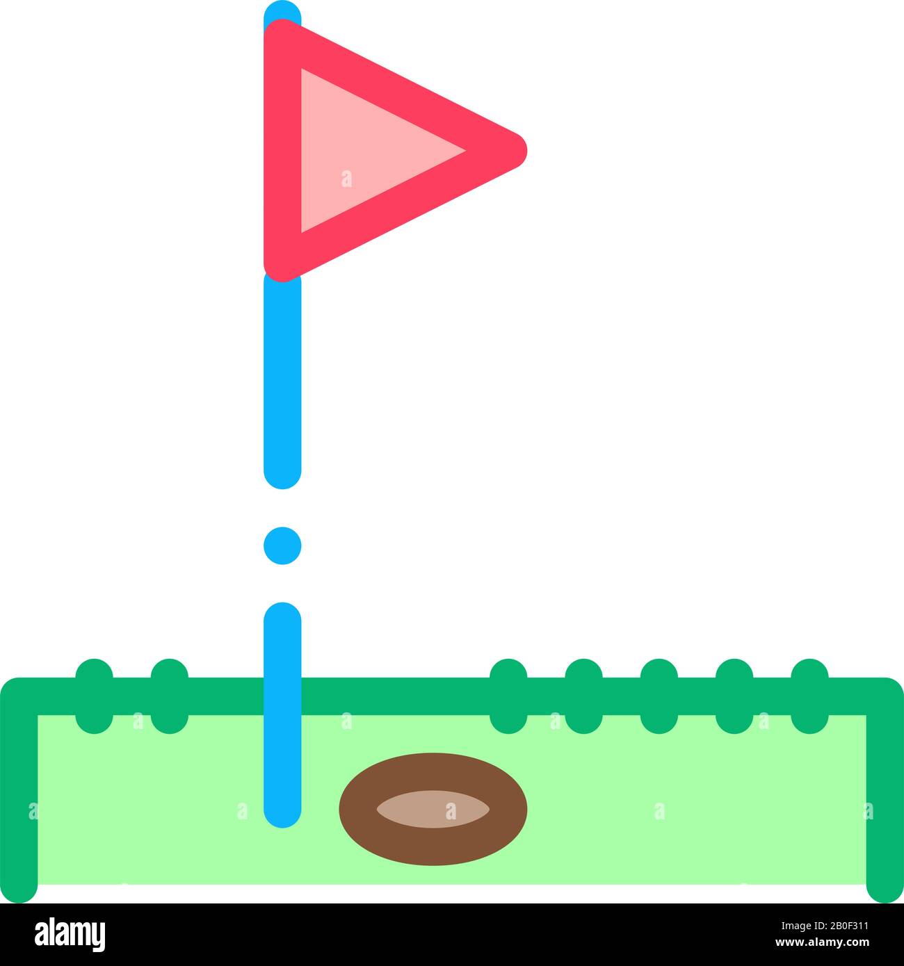 Golf Play Field Icon Vector Outline Illustration Stock Vector Image Art Alamy