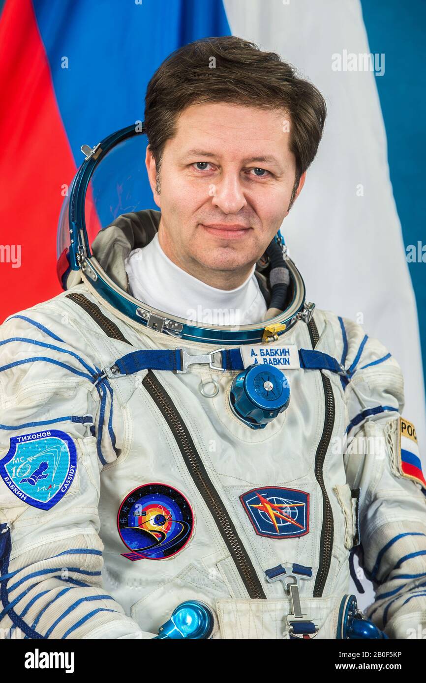 Portrait of Expedition 63 crew portraits from GCTC.Prime Crewmembers Flight Engineer Andrei Babkin of Roscosmos. Photo: Geopix/Andrey Shelepin/ROSCOSM Stock Photo