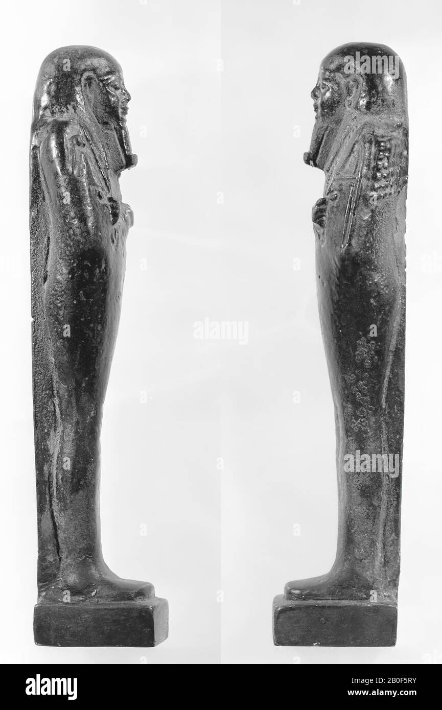 mummified, Psemtekseneb, shashbite, faience, 12.7 x 3 cm, Late Period, Egypt Stock Photo